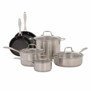 American Kitchen 10-Piece Stainless Steel Cookware
